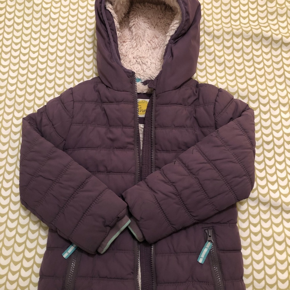 Super cosy sherpa fleece lined puffer coat